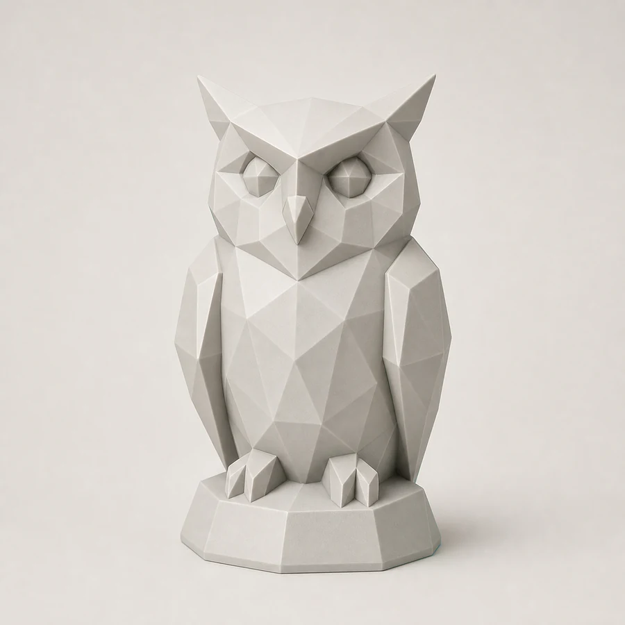 Faceted owl · duplicate faces