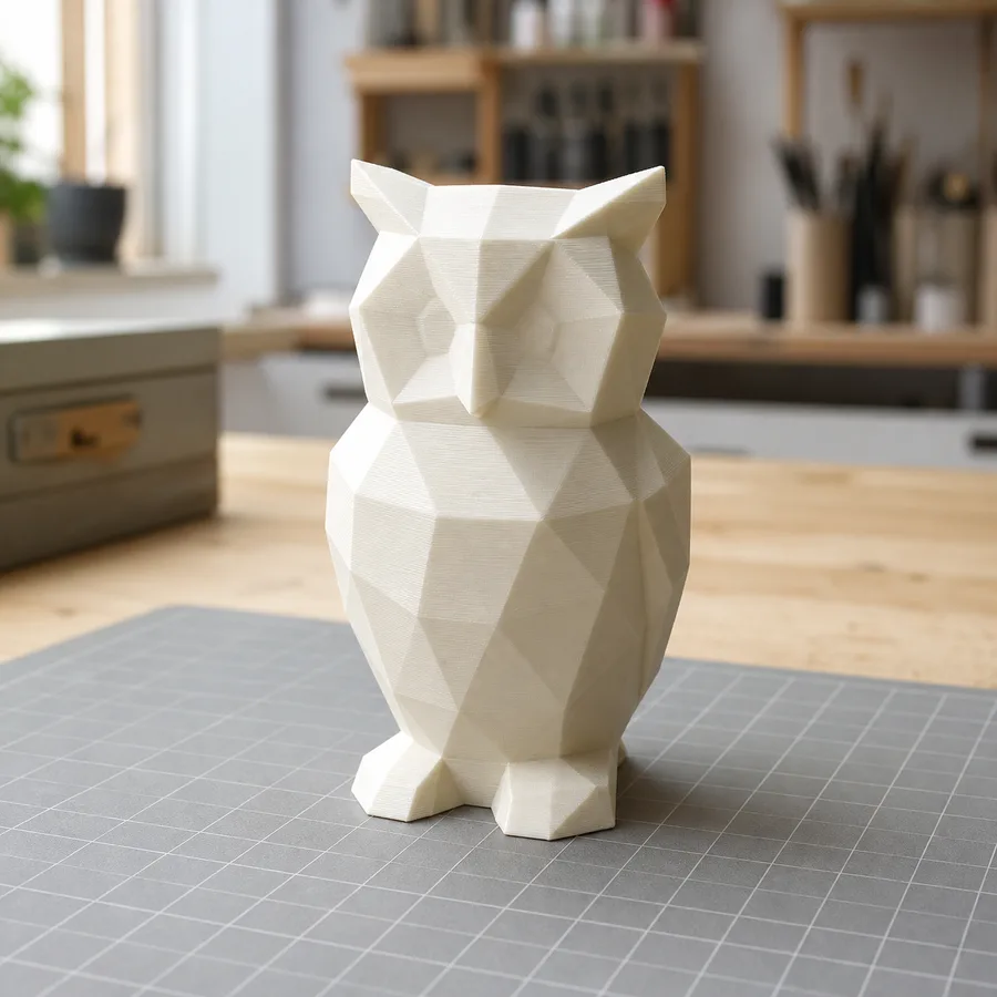 Faceted owl · duplicate faces